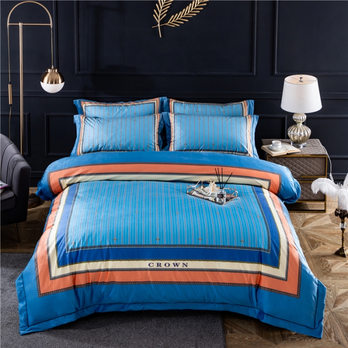 91家纺网 家纺一手货源 找家纺 宜家坊 2023新款高克重高奢云丝绒系列四件套 圣托里尼-兰