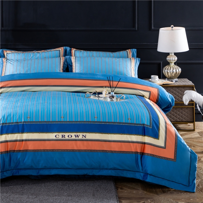 91家纺网 家纺一手货源 找家纺 宜家坊 2023新款高克重高奢云丝绒系列四件套 圣托里尼-兰