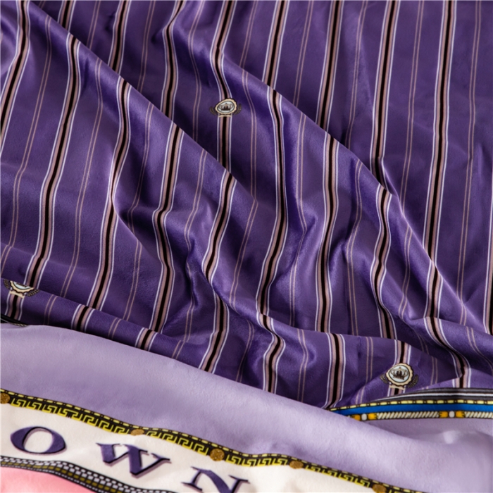 91家纺网 家纺一手货源 找家纺 宜家坊 2023新款高克重高奢云丝绒系列四件套 圣托里尼-紫