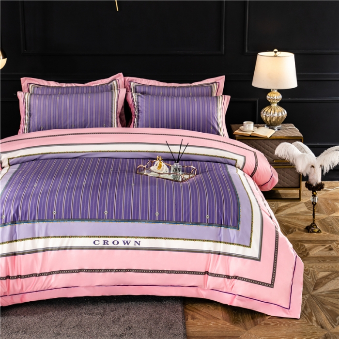 91家纺网 家纺一手货源 找家纺 宜家坊 2023新款高克重高奢云丝绒系列四件套 圣托里尼-紫