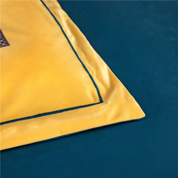 91家纺网 家纺一手货源 找家纺 宜家坊 2023新款高克重高奢云丝绒系列四件套 圣托里尼-棕