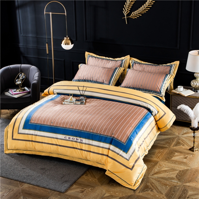 91家纺网 家纺一手货源 找家纺 宜家坊 2023新款高克重高奢云丝绒系列四件套 圣托里尼-棕