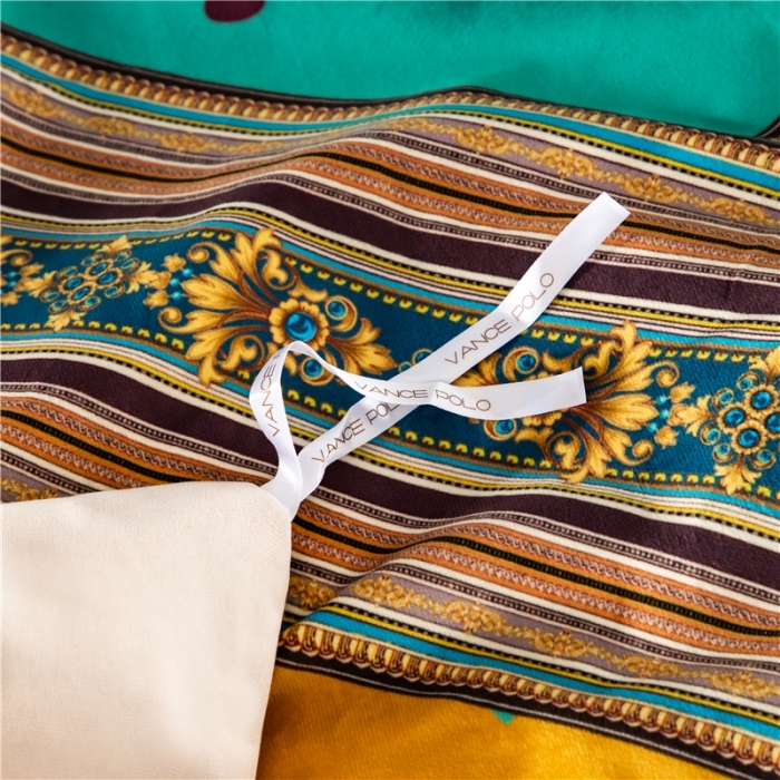 91家纺网 家纺一手货源 找家纺 宜家坊 2023新款高克重高奢云丝绒系列四件套 雅典-兰