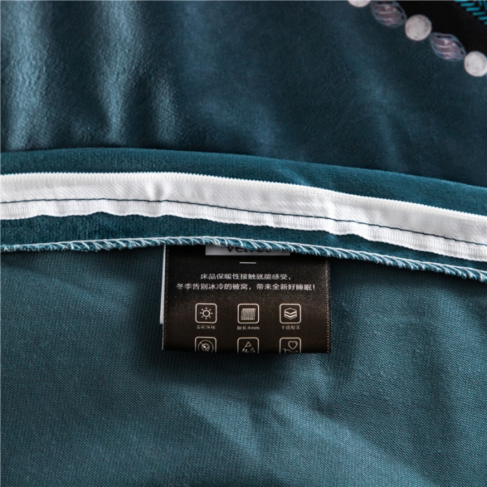 91家纺网 家纺一手货源 找家纺 宜家坊 2023新款高克重高奢云丝绒系列四件套 祖玛珑-兰