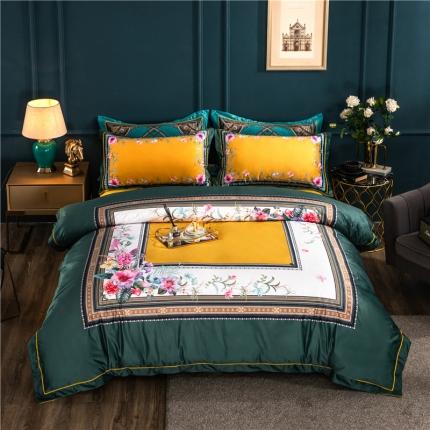 宜家坊 2023新款高克重高奢云丝绒系列四件套 祖玛珑-绿
