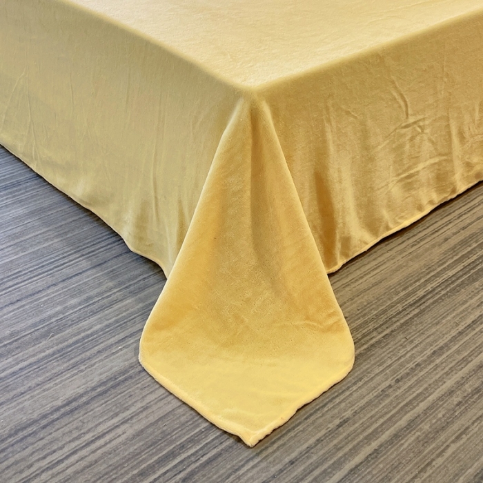 91家纺网 家纺一手货源 找家纺 2023新款韩版水溶花边牛奶绒四件套--安娜系列 安娜-布丁黄