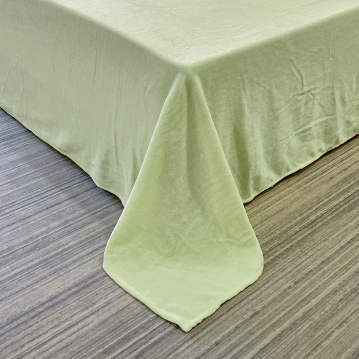 91家纺网 家纺一手货源 找家纺 2023新款韩版水溶花边牛奶绒四件套--安娜系列 安娜-清水绿