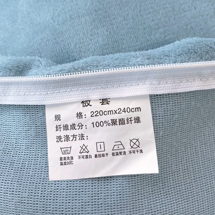 91家纺网 家纺一手货源 找家纺 2023新款韩版水溶花边牛奶绒四件套--安娜系列 安娜-天空蓝