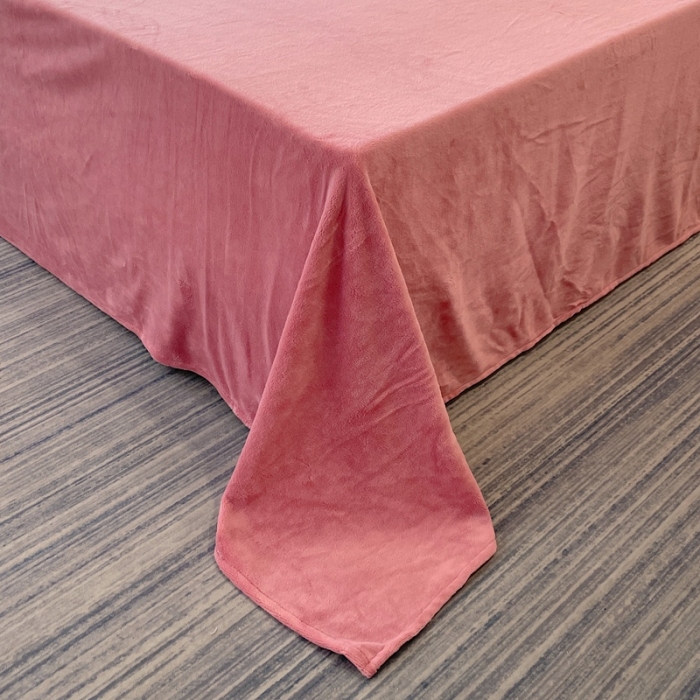 91家纺网 家纺一手货源 找家纺 2023新款韩版水溶花边牛奶绒四件套--安娜系列 安娜-甜豆沙