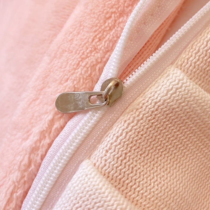 91家纺网 家纺一手货源 找家纺 2023新款韩版水溶花边牛奶绒四件套--安娜系列 安娜-仙女粉