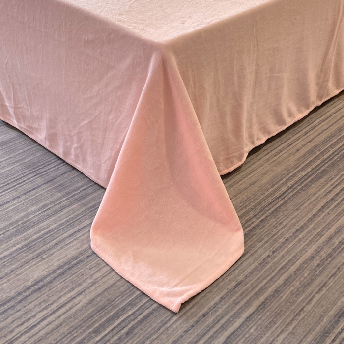 91家纺网 家纺一手货源 找家纺 2023新款韩版水溶花边牛奶绒四件套--安娜系列 安娜-仙女粉