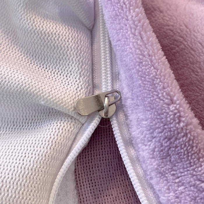 91家纺网 家纺一手货源 找家纺 2023新款韩版水溶花边牛奶绒四件套--安娜系列 安娜-香芋紫