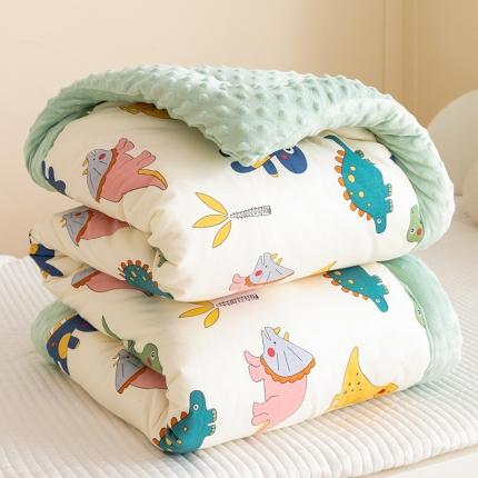 91家纺网 家纺一手货源 找家纺 （总）嗨生活 2023新款全棉儿童被春秋被冬被幼儿园被子豆豆被-一体款
