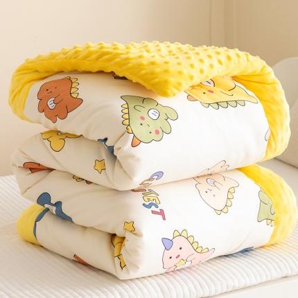 91家纺网 家纺一手货源 找家纺 （总）嗨生活 2023新款全棉儿童被春秋被冬被幼儿园被子豆豆被-一体款
