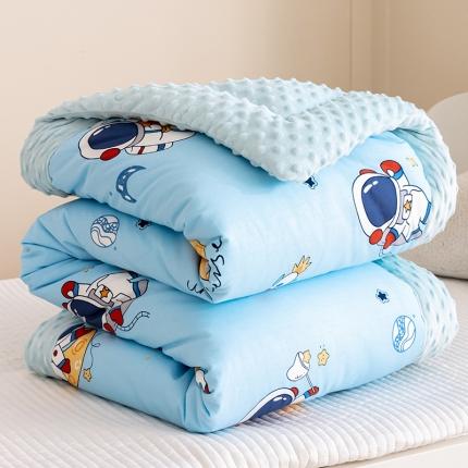 91家纺网 家纺一手货源 找家纺 （总）嗨生活 2023新款全棉儿童被春秋被冬被幼儿园被子豆豆被-一体款