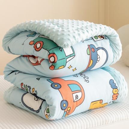 91家纺网 家纺一手货源 找家纺 （总）嗨生活 2023新款全棉儿童被春秋被冬被幼儿园被子豆豆被-一体款