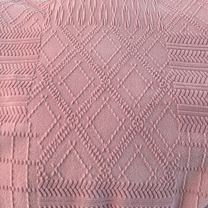 91家纺网 家纺一手货源 找家纺 宜家坊 2023秋冬新款A类素色牛奶绒拼边雕花四件套 安娜-豆粉