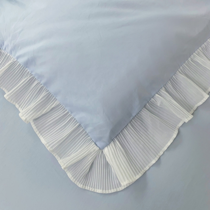 91家纺网 家纺一手货源 找家纺 2023新款A类母婴级全棉水洗棉绣花四件套--蝴蝶夫人系列棚拍图 蝴蝶夫人-兰