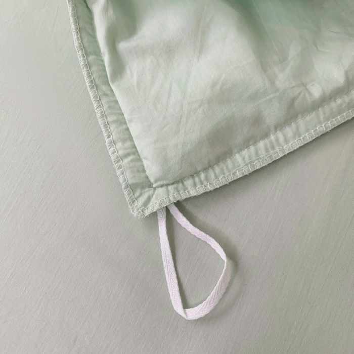 91家纺网 家纺一手货源 找家纺 2023新款A类母婴级全棉水洗棉绣花四件套--蝴蝶夫人系列棚拍图 蝴蝶夫人-绿