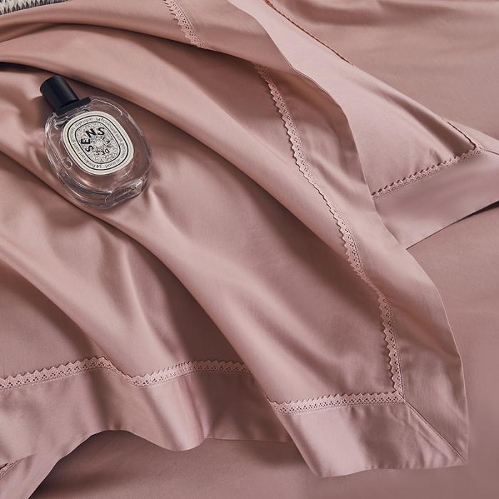 91家纺网 家纺一手货源 找家纺 50支50S纯色长绒棉四件套可选七件套可定制直播爆款 喜悦