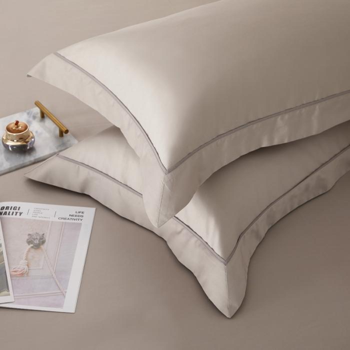 91家纺网 家纺一手货源 找家纺 50支50S纯色长绒棉四件套可选七件套可定制直播爆款 纯朴