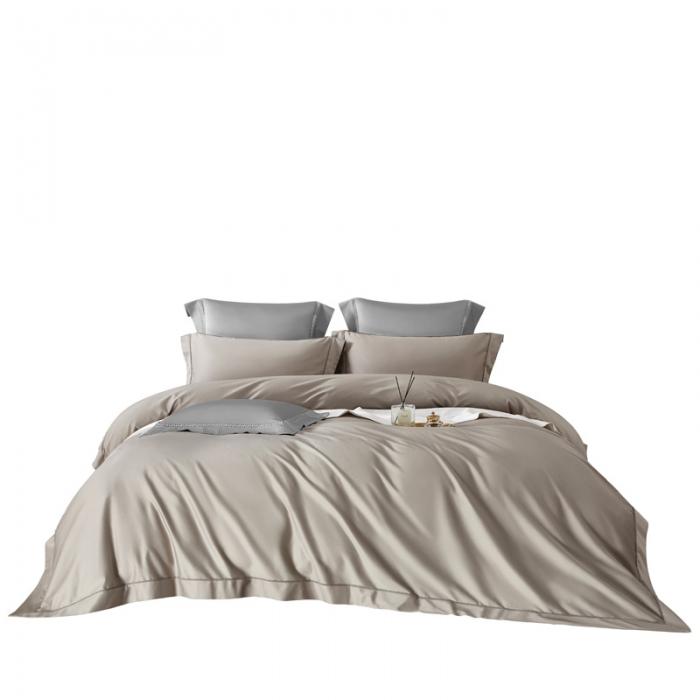 91家纺网 家纺一手货源 找家纺 50支50S纯色长绒棉四件套可选七件套可定制直播爆款 纯朴