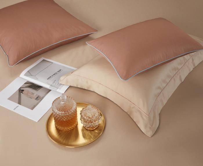 91家纺网 家纺一手货源 找家纺 50支50S纯色长绒棉四件套可选七件套可定制直播爆款 归真