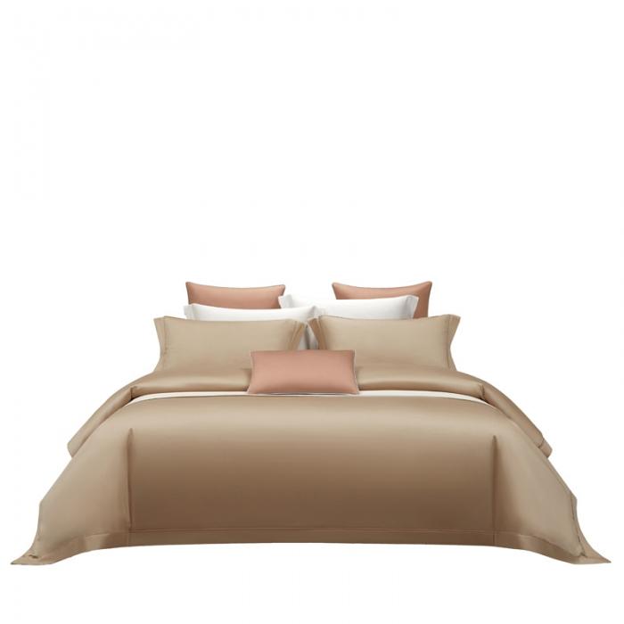 91家纺网 家纺一手货源 找家纺 50支50S纯色长绒棉四件套可选七件套可定制直播爆款 归真