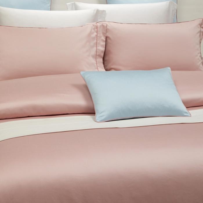 91家纺网 家纺一手货源 找家纺 50支50S纯色长绒棉四件套可选七件套可定制直播爆款 明亮