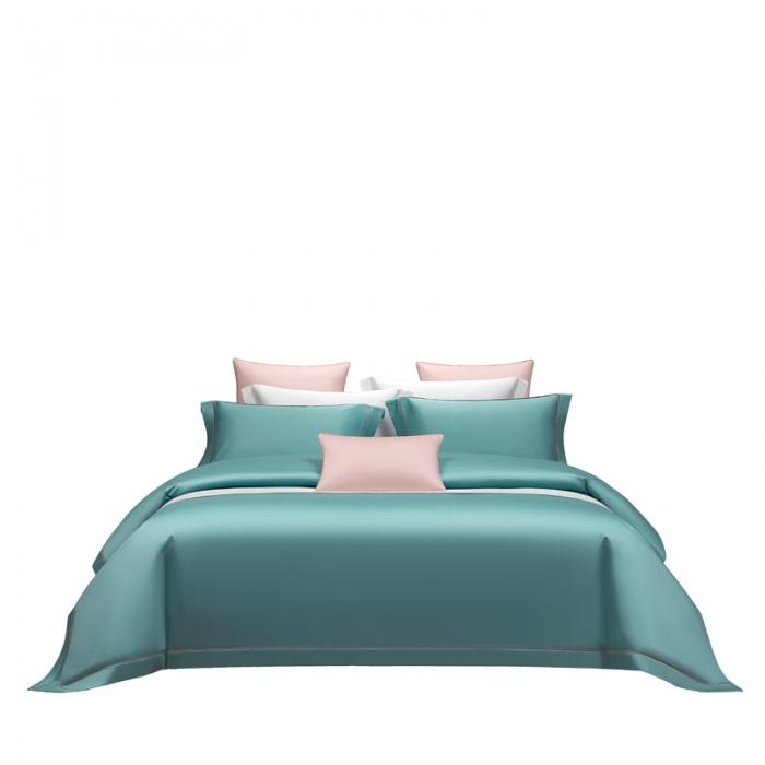 91家纺网 家纺一手货源 找家纺 50支50S纯色长绒棉四件套可选七件套可定制直播爆款 宁香