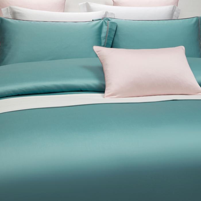 91家纺网 家纺一手货源 找家纺 50支50S纯色长绒棉四件套可选七件套可定制直播爆款 宁香