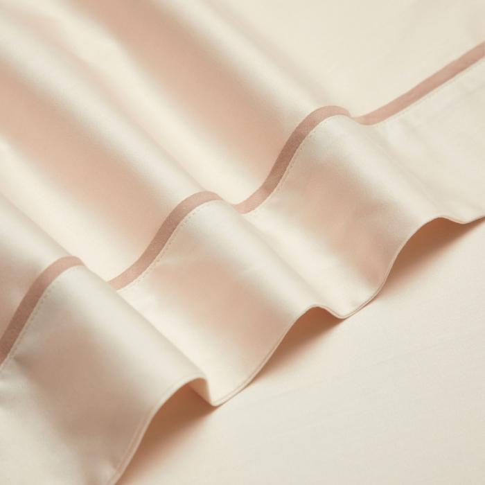 91家纺网 家纺一手货源 找家纺 50支50S纯色长绒棉四件套可选七件套可定制直播爆款 原味