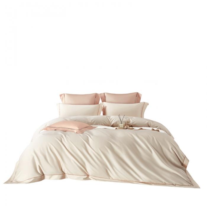 91家纺网 家纺一手货源 找家纺 50支50S纯色长绒棉四件套可选七件套可定制直播爆款 原味