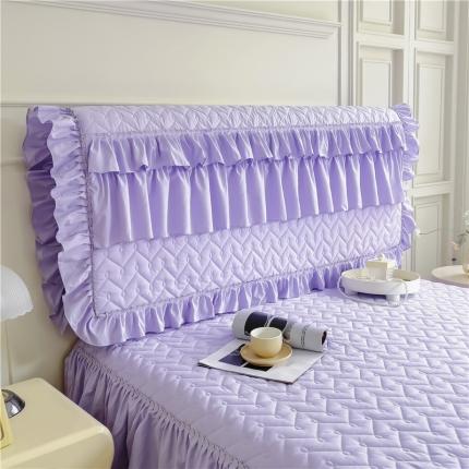 十个点 2023新款水洗棉磨毛星辰单品套件系列 床头罩 紫色