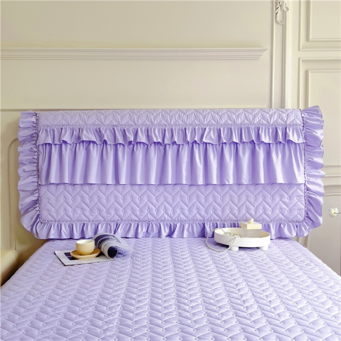 91家纺网 家纺一手货源 找家纺 十个点 2024新款水洗棉磨毛星辰单品套件系列 床头罩 紫色