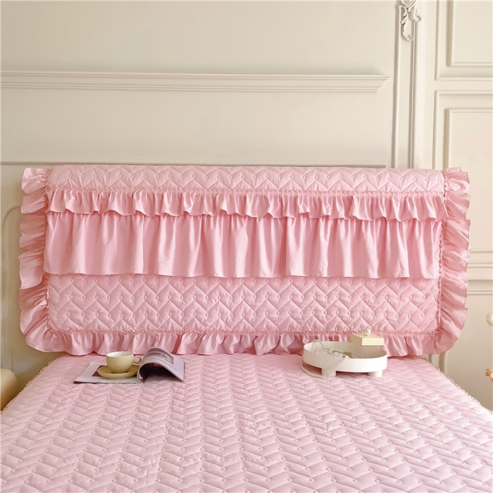 91家纺网 家纺一手货源 找家纺 十个点 2024新款水洗棉磨毛星辰单品套件系列 床头罩 玉粉