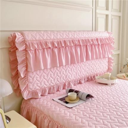 十个点 2024新款水洗棉磨毛星辰单品套件系列 床头罩 玉粉