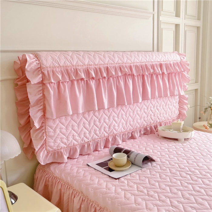 91家纺网 家纺一手货源 找家纺 十个点 2024新款水洗棉磨毛星辰单品套件系列 床头罩 玉粉