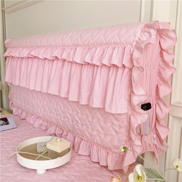 91家纺网 家纺一手货源 找家纺 十个点 2024新款水洗棉磨毛星辰单品套件系列 床头罩 玉粉