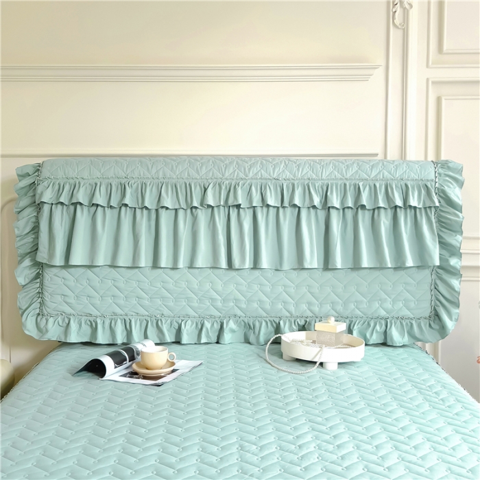 91家纺网 家纺一手货源 找家纺 十个点 2024新款水洗棉磨毛星辰单品套件系列 床头罩 水兰