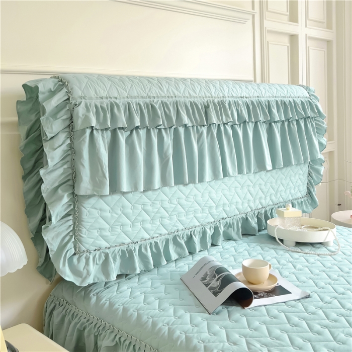 91家纺网 家纺一手货源 找家纺 十个点 2024新款水洗棉磨毛星辰单品套件系列 床头罩 水兰