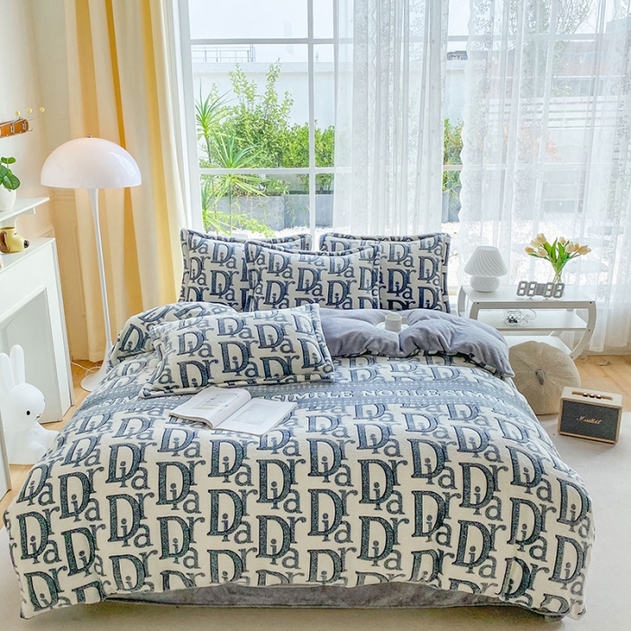 91家纺网 家纺一手货源 找家纺 宜家坊 2023新款高克重立体雪花绒四件套 系列二 迪澳