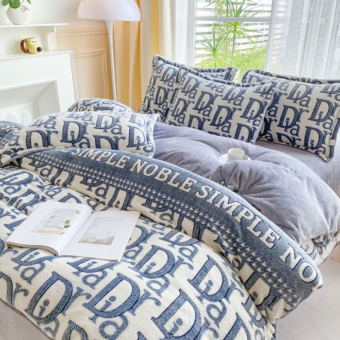 91家纺网 家纺一手货源 找家纺 宜家坊 2023新款高克重立体雪花绒四件套 系列二 迪澳