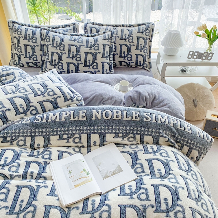 91家纺网 家纺一手货源 找家纺 宜家坊 2023新款高克重立体雪花绒四件套 系列二 迪澳