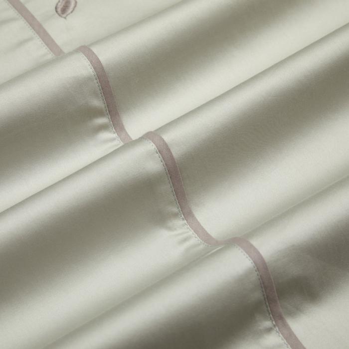 91家纺网 家纺一手货源 找家纺 60支60S长绒棉刺绣四件套全棉直播爆款新中式简约花卉 温婉浅灰