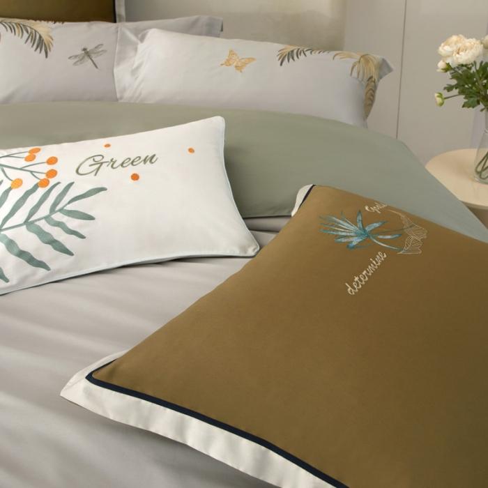 91家纺网 家纺一手货源 找家纺 50S50支澳棉刺绣长绒棉四件套全棉新中式花卉直播爆款线下批发 北国之春