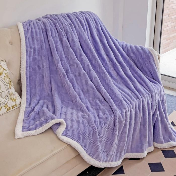 91家纺网 家纺一手货源 找家纺 法澳 2024新款A类仿兔毛绒300克牛奶绒多功能盖毯空调毯毛毯