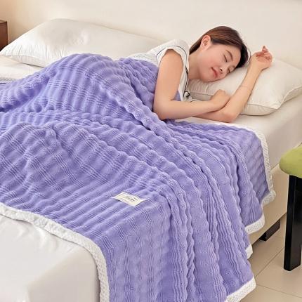 法澳 2024新款A类仿兔毛绒300克牛奶绒多功能盖毯空调毯毛毯