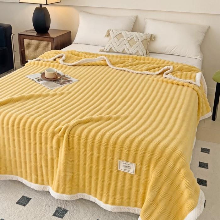 91家纺网 家纺一手货源 找家纺 法澳 2024新款A类仿兔毛绒300克牛奶绒多功能盖毯空调毯毛毯