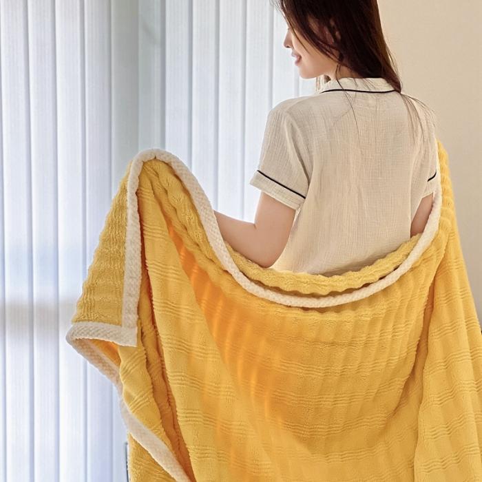 91家纺网 家纺一手货源 找家纺 法澳 2024新款A类仿兔毛绒300克牛奶绒多功能盖毯空调毯毛毯